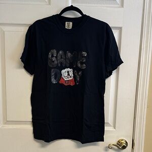 NWOT Black Game Day T-Shirt with Georgia Bulldog Graphic